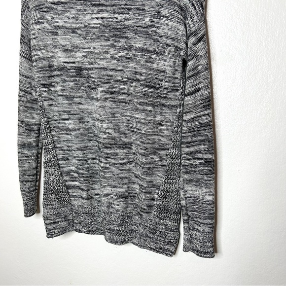 Ann Taylor LOFT Womens Classic Marled Knit Neutral Grey Black Sweater XS - Picture 4 of 8